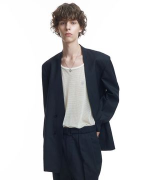 [INSILENCE X KKST] 디태처블 울 블레이저 BLACK