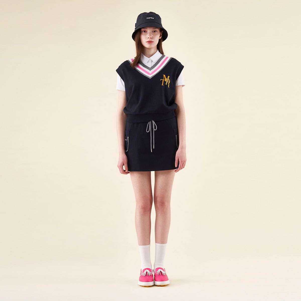 마틴골프(MARTINE GOLF) Pocket Point Sweat Skirt_Navy