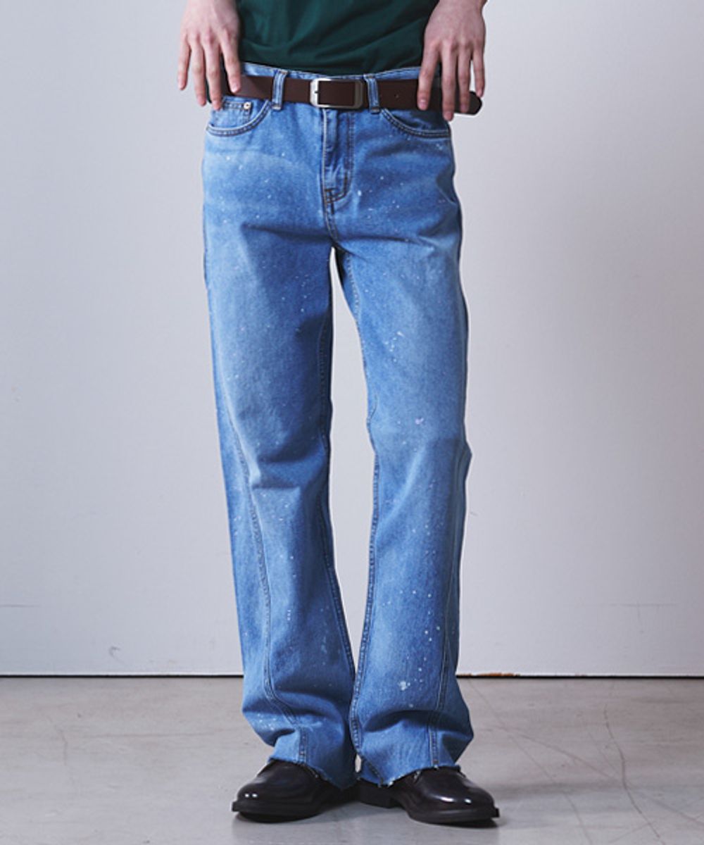 리플라이퍼키(REFLYPERKY) VL8805 웰라이트 스플릿 와이드 데님 (Stain paint) - 사이즈 & 후기 | 무신사