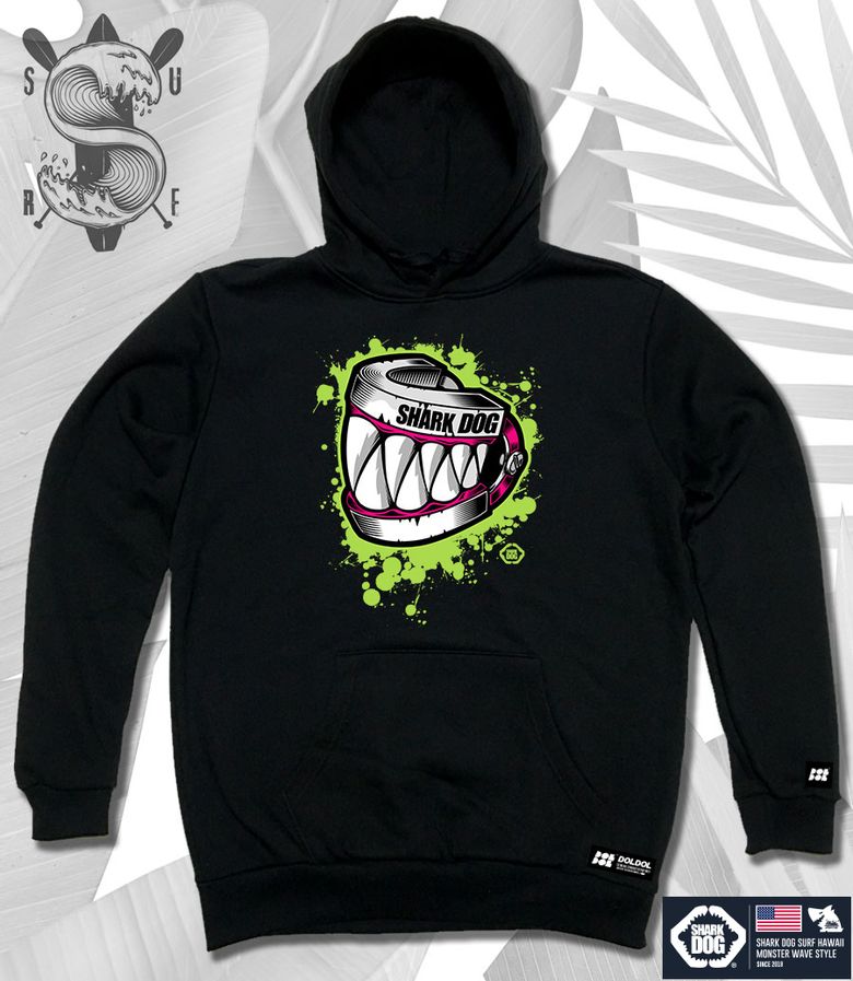 SHARK-DOG-HOODY-10 샤크독 서핑 하와이 캐릭터 그래픽 후드티 후디