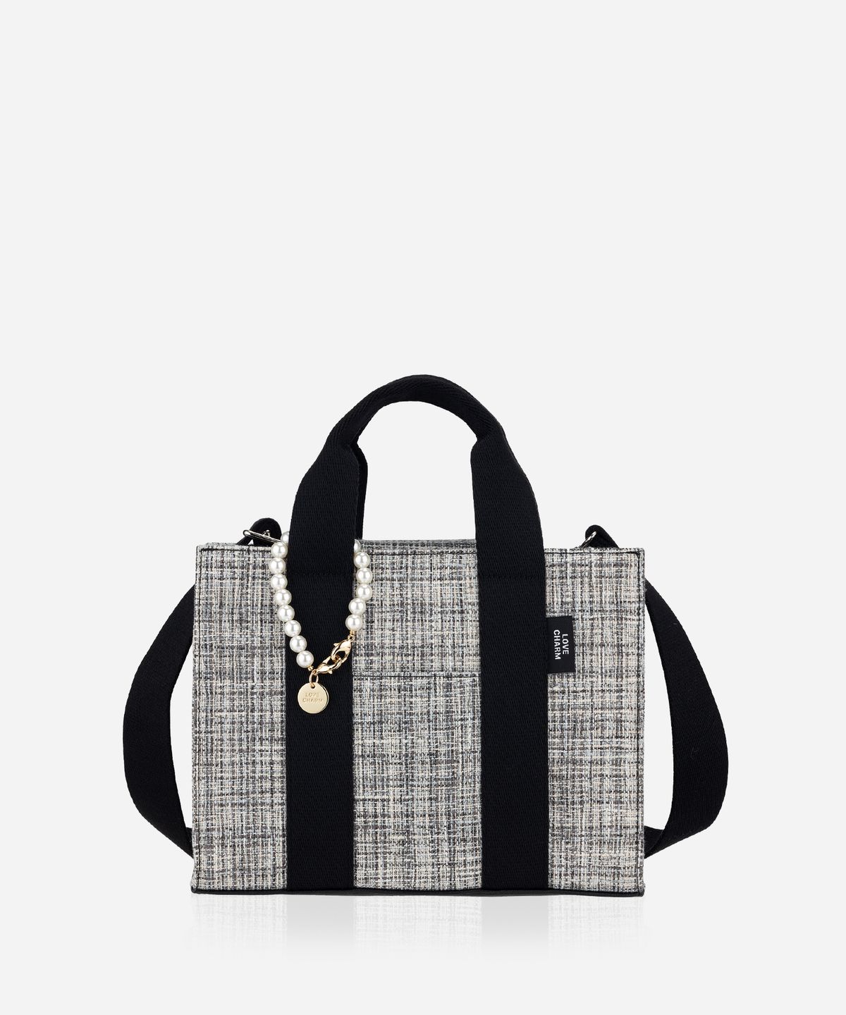 러브참(LOVECHARM) [트위드 캔버스백_미디움] Tweed Canvas Bag_Medium