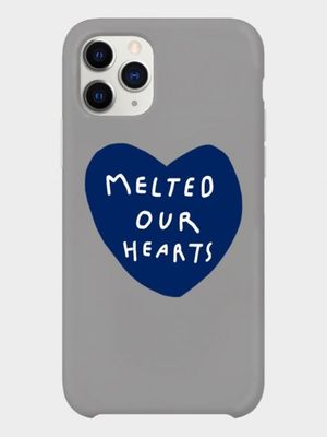 Melted Our Hearts Iphone Case (Dark Blue/Gray)