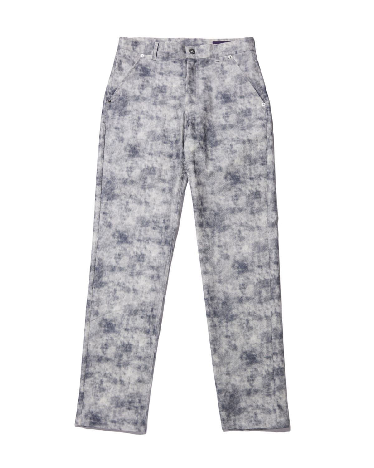 비슬로우(BESLOW) PRINTED LEATHER PANTS LIGHT GREY