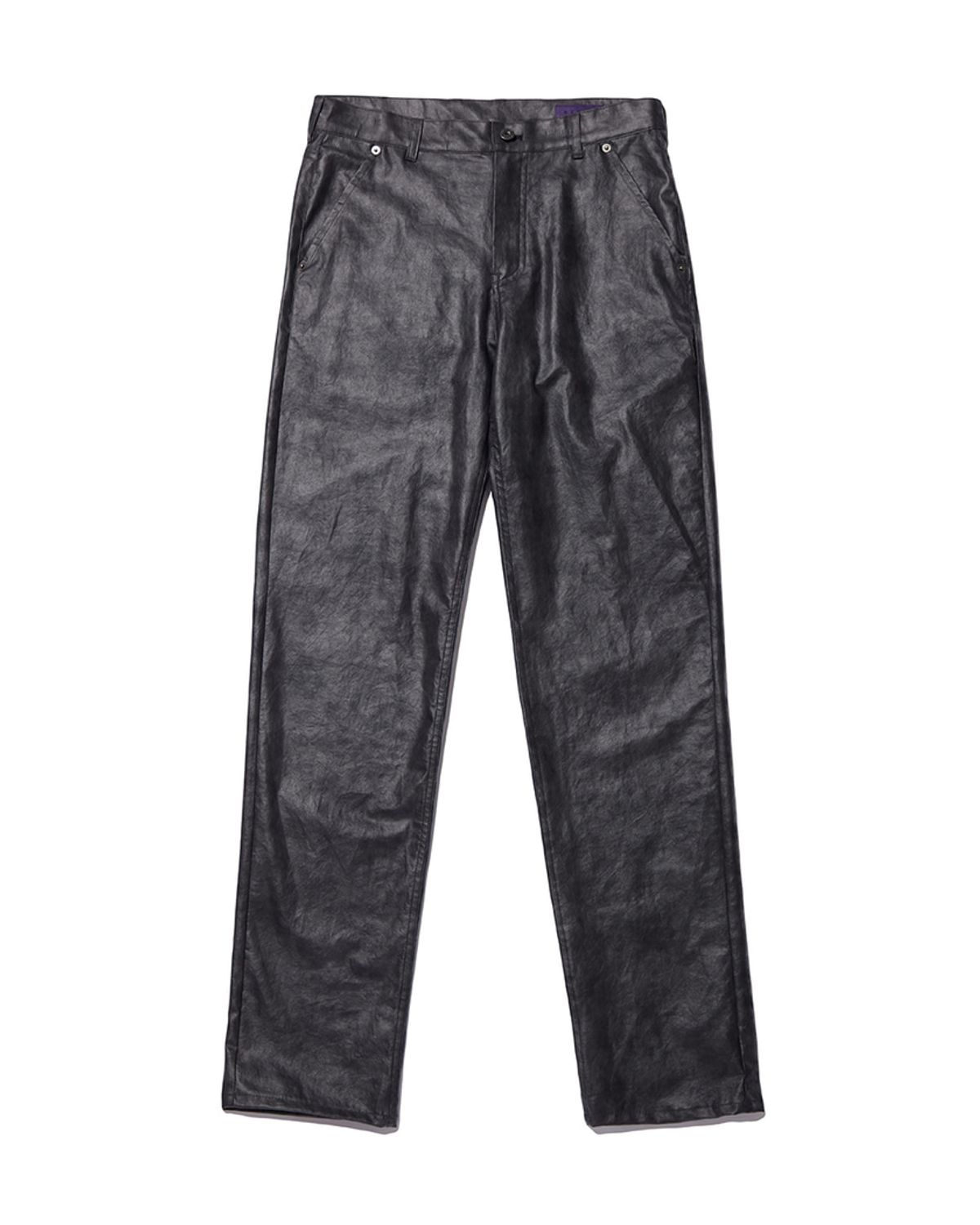 비슬로우(BESLOW) PRINTED LEATHER PANTS BLACK