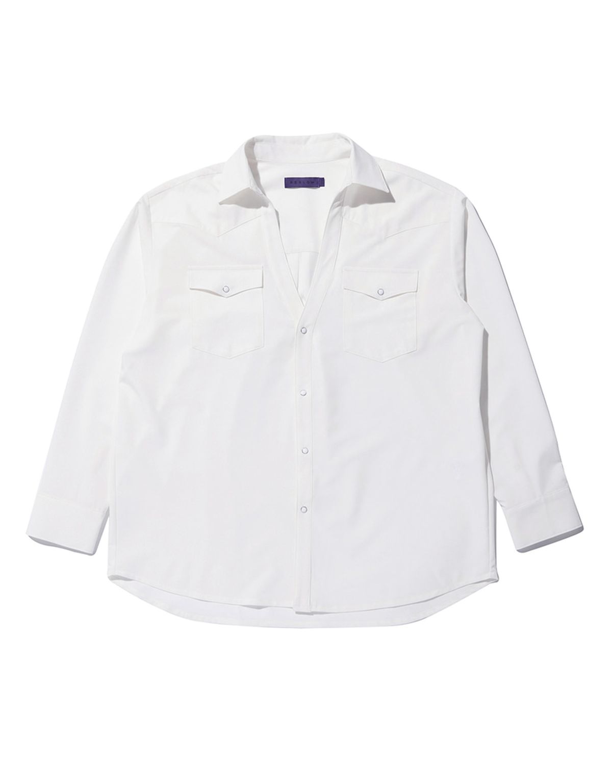 비슬로우(BESLOW) V NECK WESTERN SHIRT WHITE