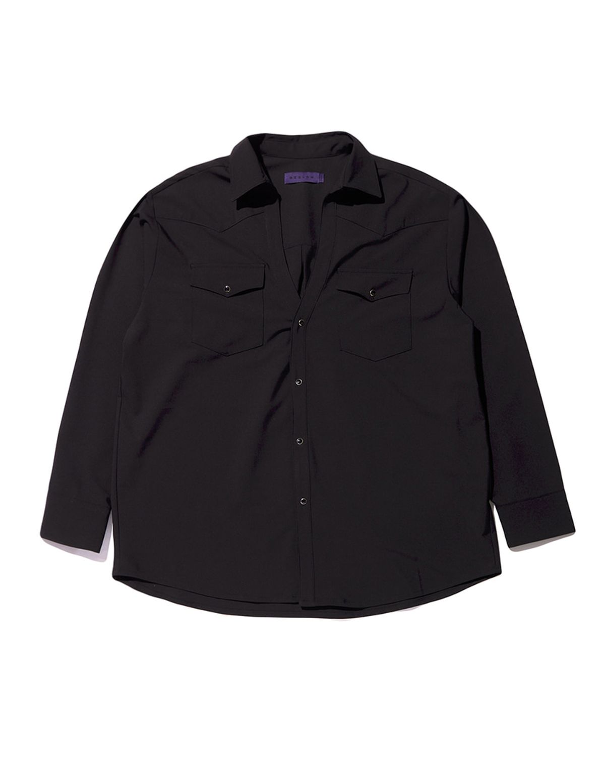 비슬로우(BESLOW) V NECK WESTERN SHIRT BLACK