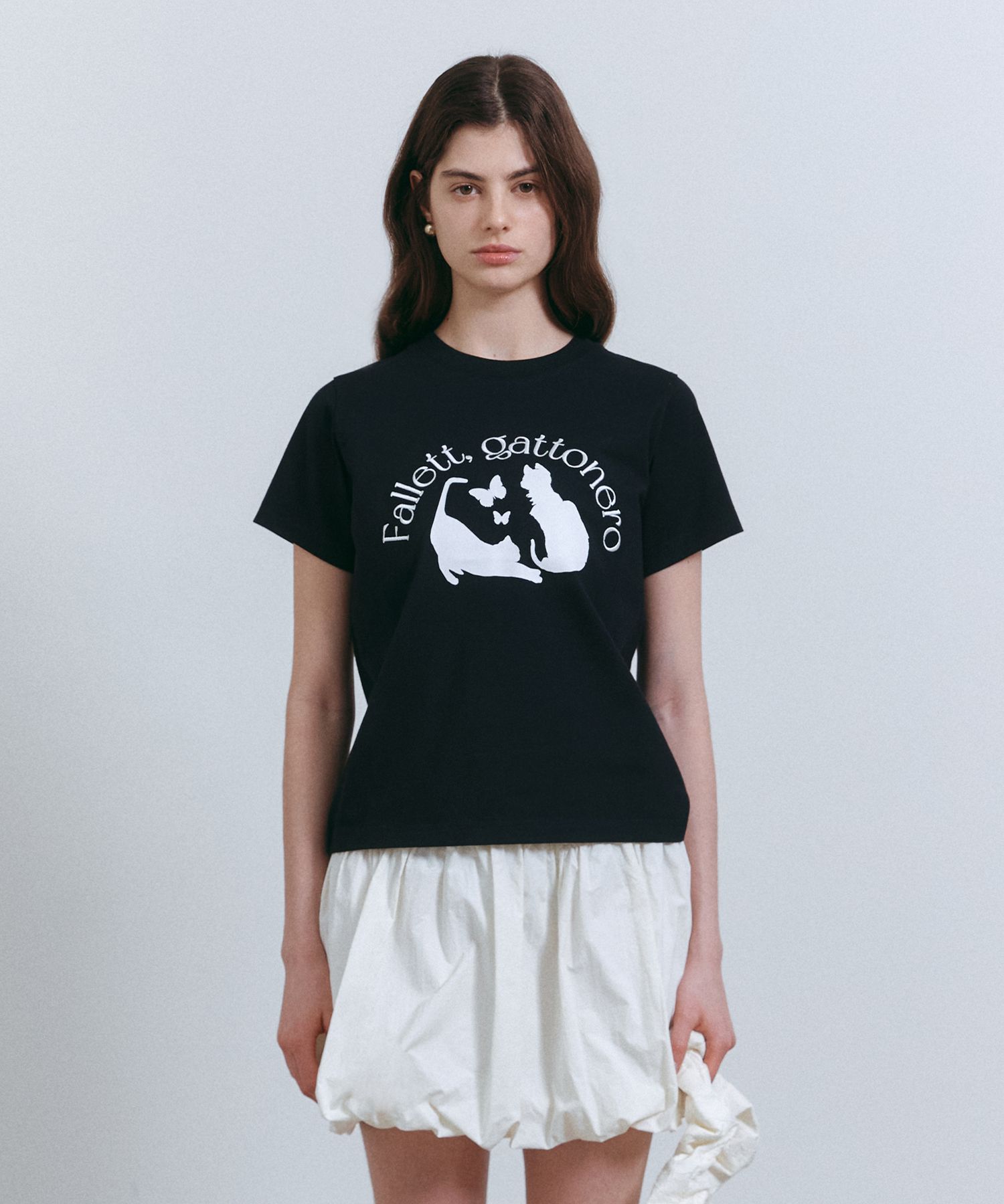 【Fallett】Nero Fly Short Sleeve T-shirt MUSINSA公式 | FALLETT Nero Fly Short Sleeve T-shirt Black