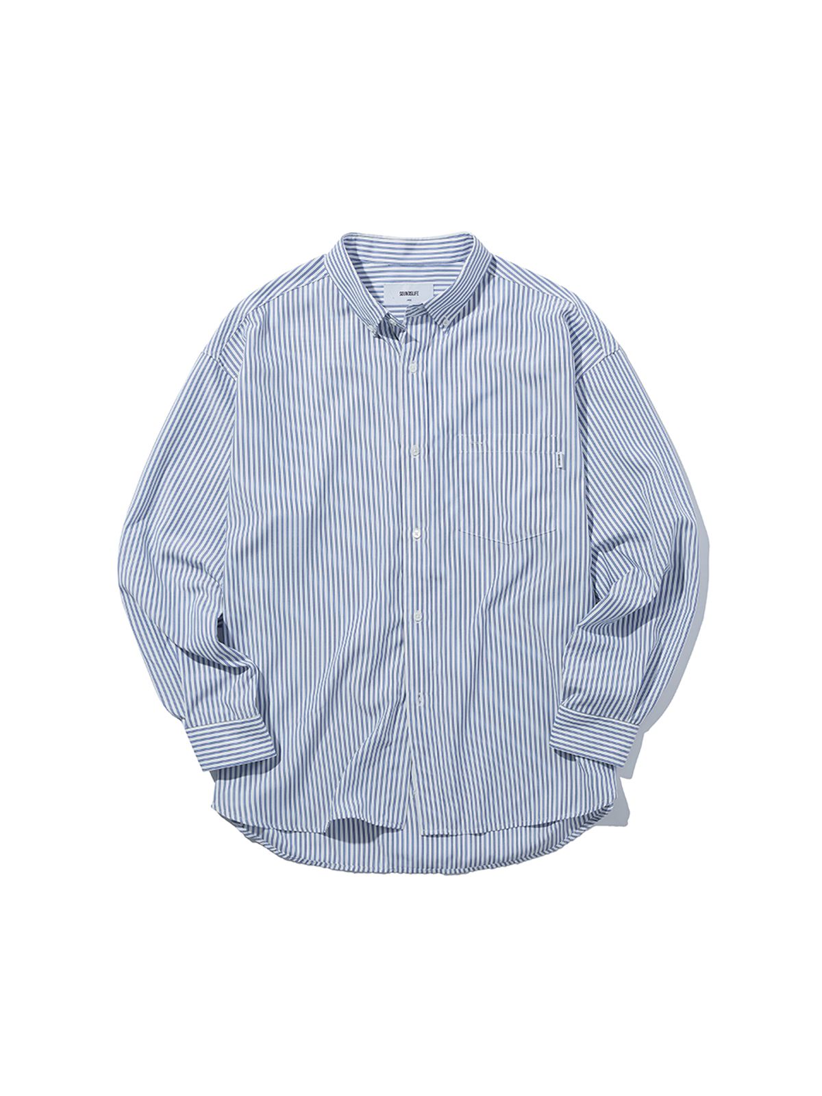 사운즈라이프(SOUNDSLIFE) Side Loop Big Fit Shirt Sky Blue