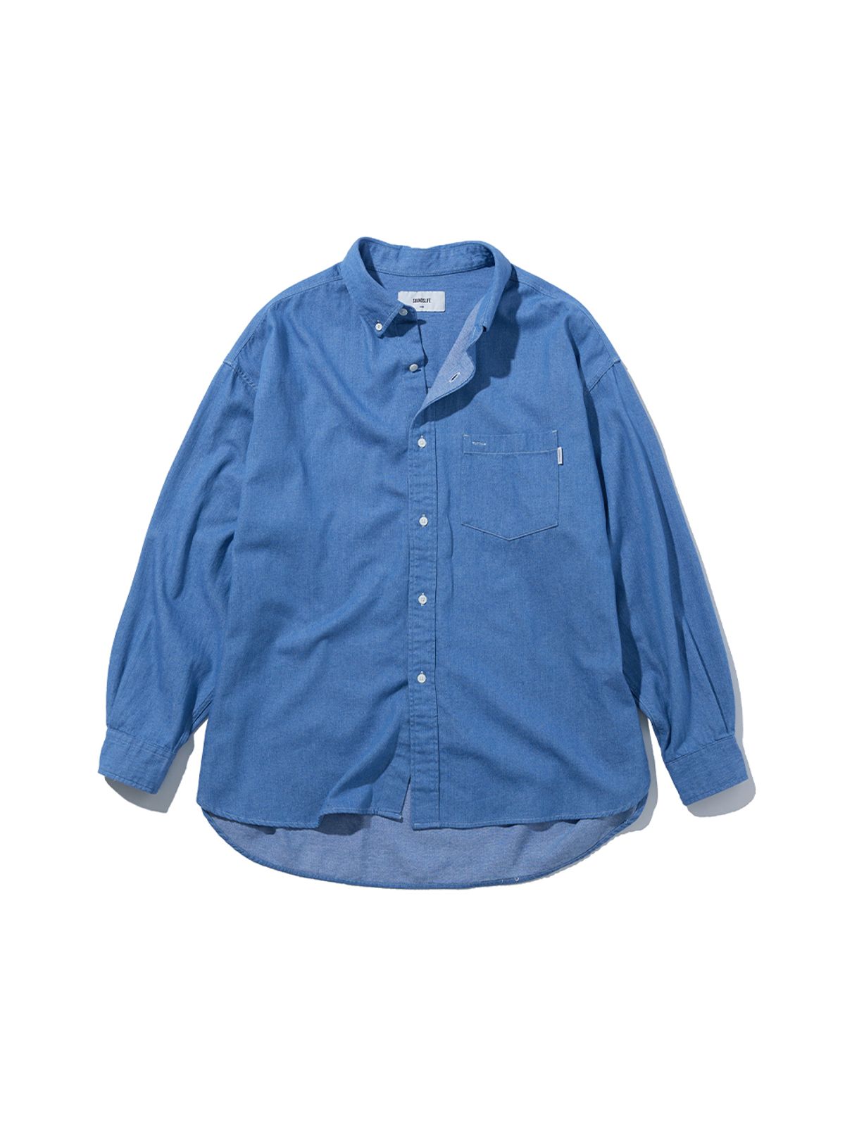 사운즈라이프(SOUNDSLIFE) Side Loop Big Fit Shirt Blue