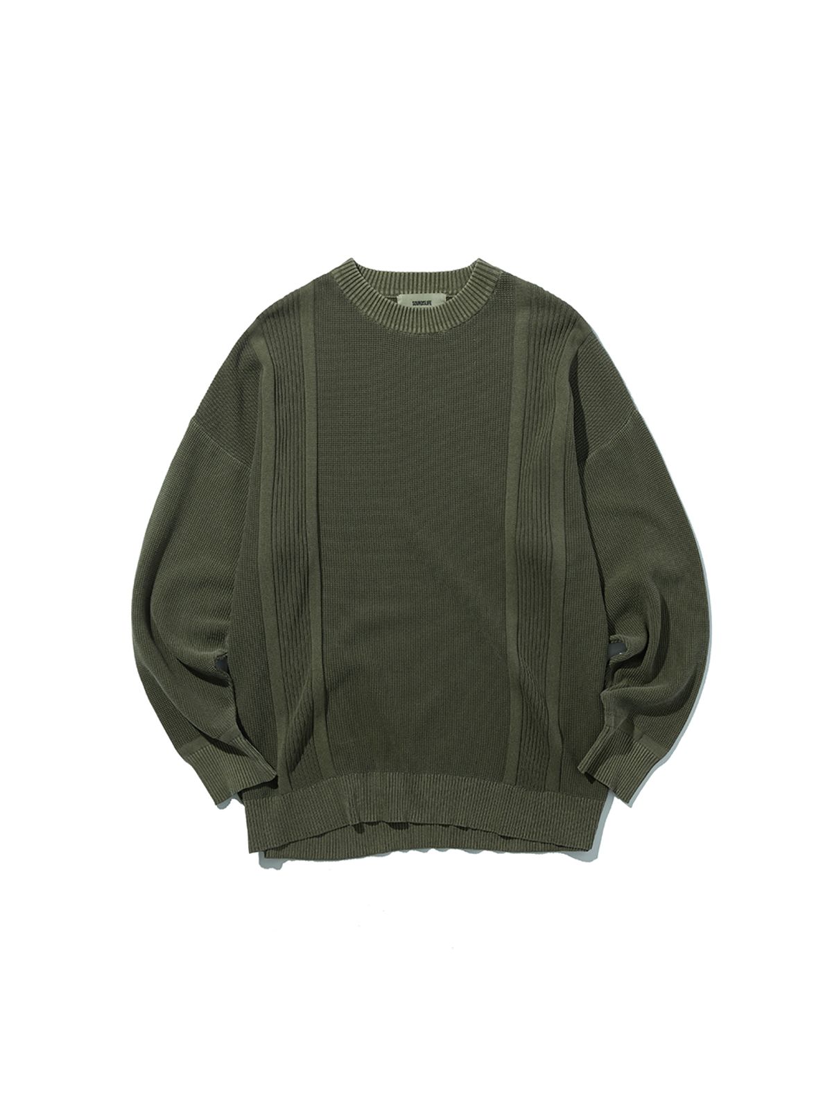 사운즈라이프(SOUNDSLIFE) Double Faced Pullover Knit Khaki