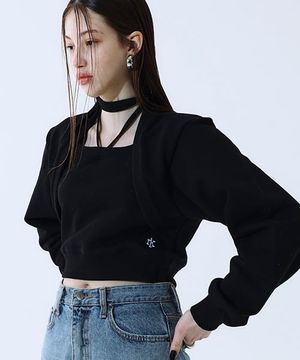 Bolero Layered Sweat_Black