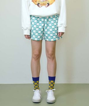 RIBBONS CHECKERBOARD SHORTS/GREEN