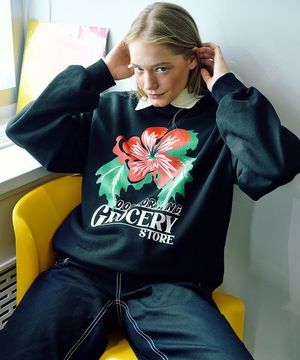POPPY GROCERY SWEAT SHIRTS/BLACK