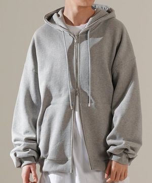 마운트업 헤비 후드집업 회색 JUHD4468