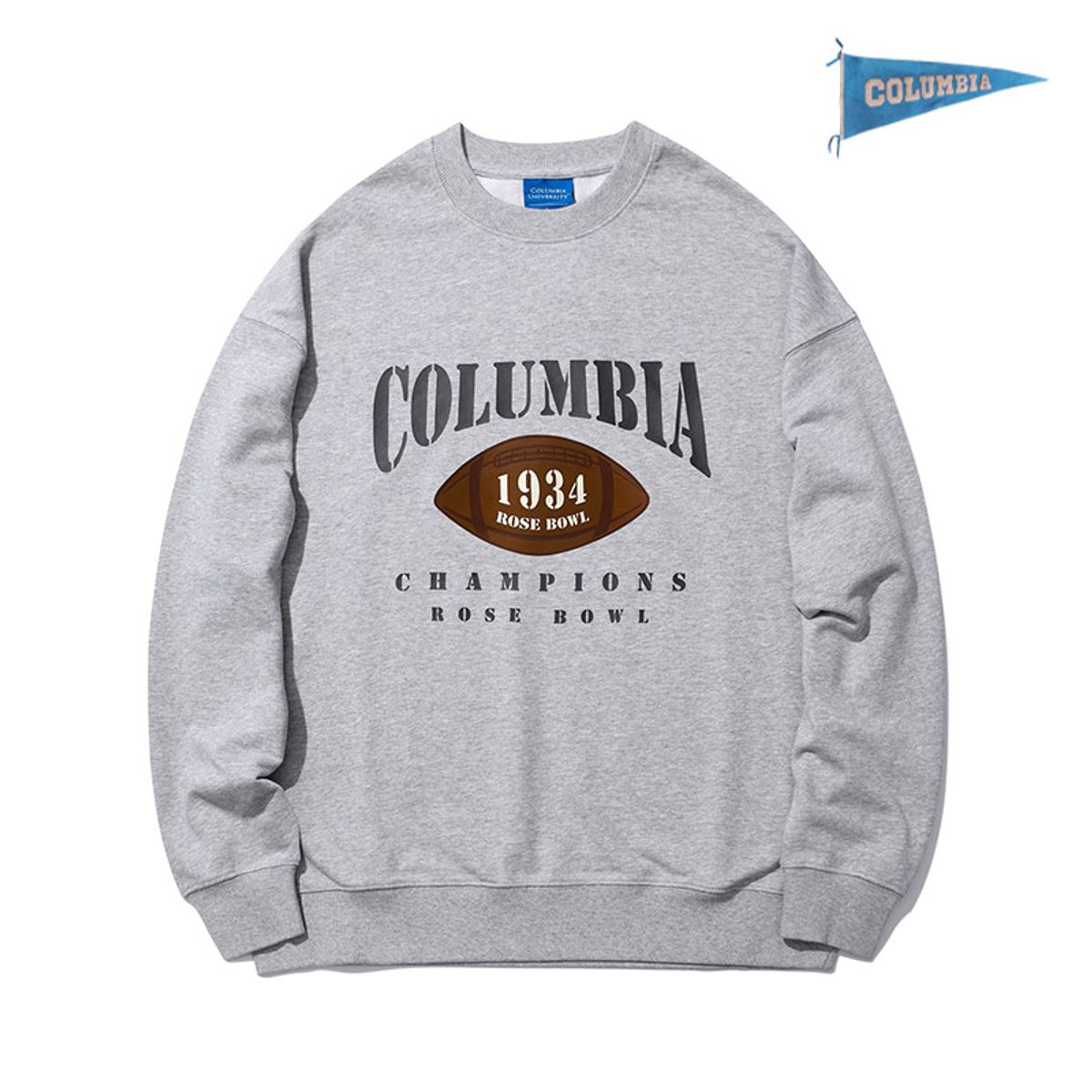 컬럼비아 유니버시티(COLUMBIA UNIVERSITY) ROSEBOWL CHALIGHT TERRY PIONS LIGHT TERRY SWEATSHIRTS 멜란지그레이
