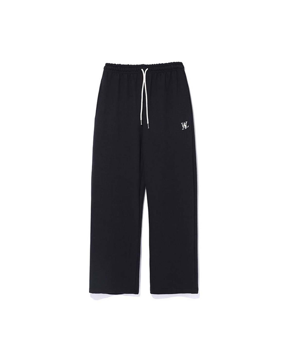 우알롱(WOOALONG) Overdyed set up Long pants - BLACK