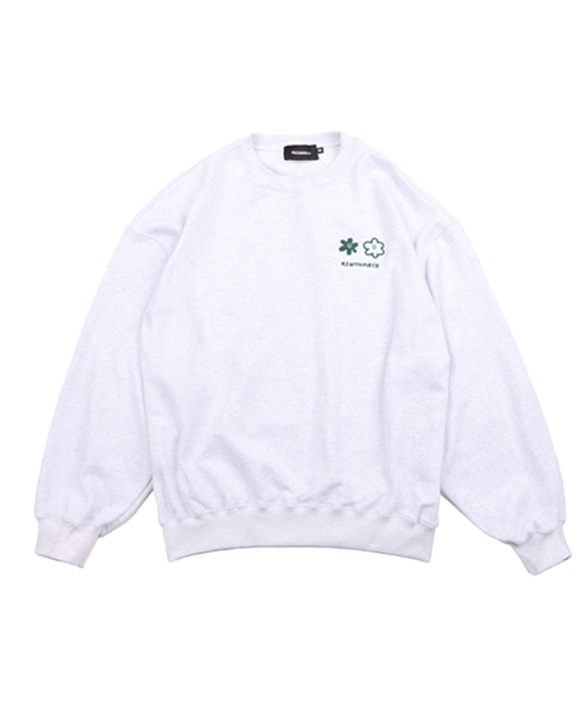피스메이커(PIECE MAKER) [EZwithPIECE] DAISY SWEATSHIRTS (WHITE MELANGE)