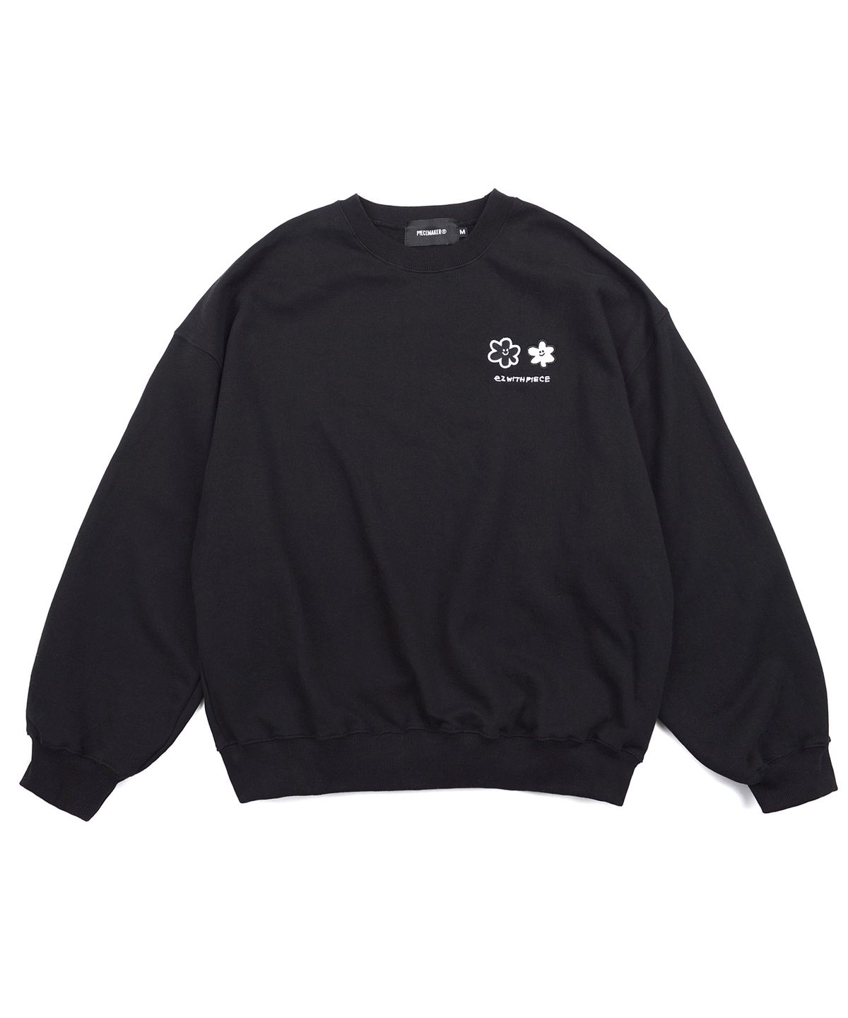 피스메이커(PIECE MAKER) [EZwithPIECE] DAISY SWEATSHIRTS (BLACK)
