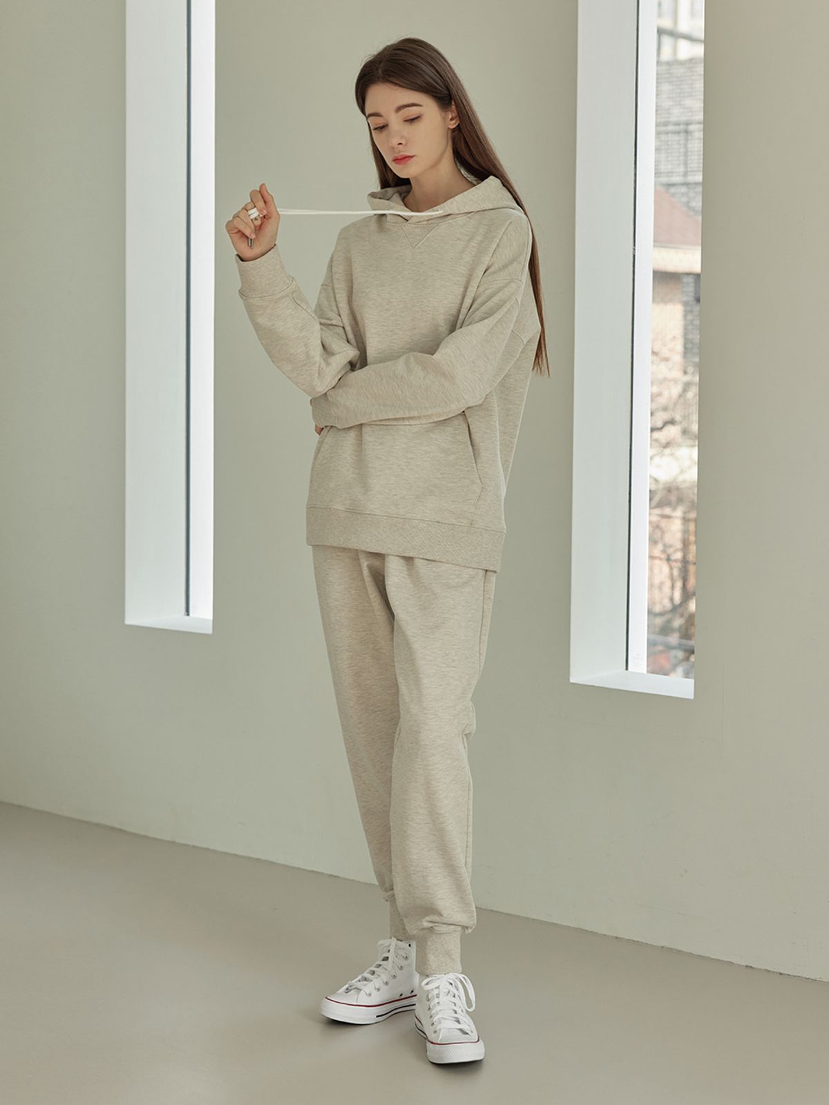 에이리프(A.RIFF) Maison sweat  jogger pants_OTMEAL