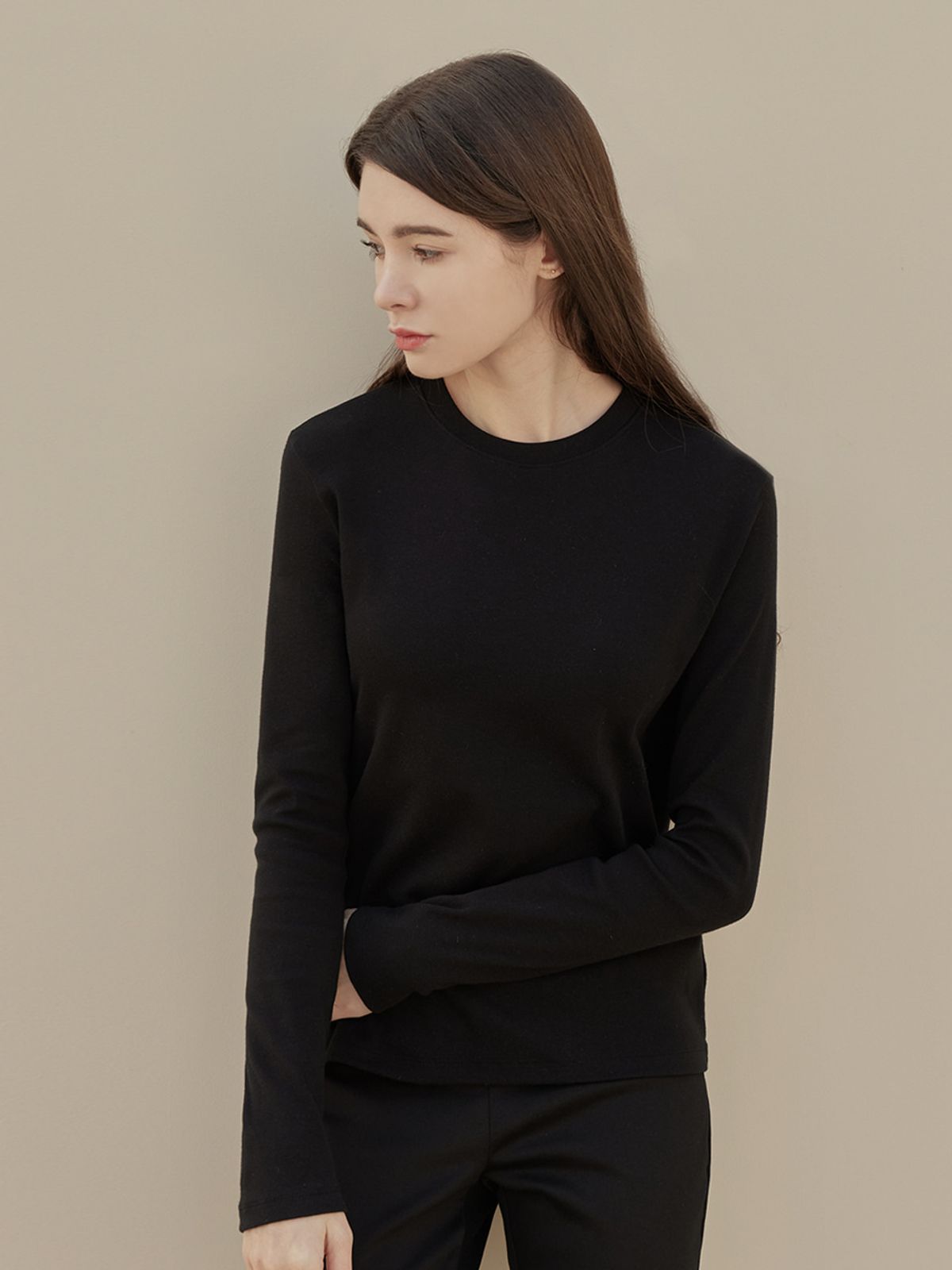 에이리프(A.RIFF) Bono basic round t-shirts_BLACK