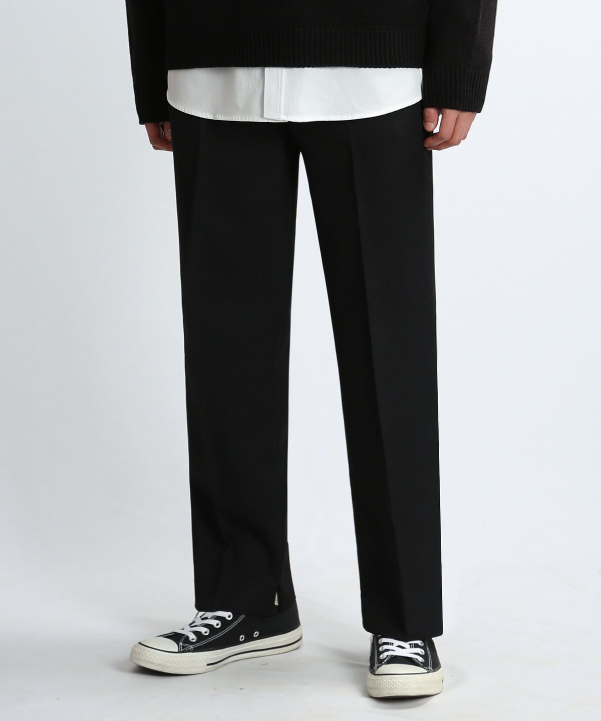 쟈니웨스트(JHONNY WEST) Side.Cut Wide Pants (Black)