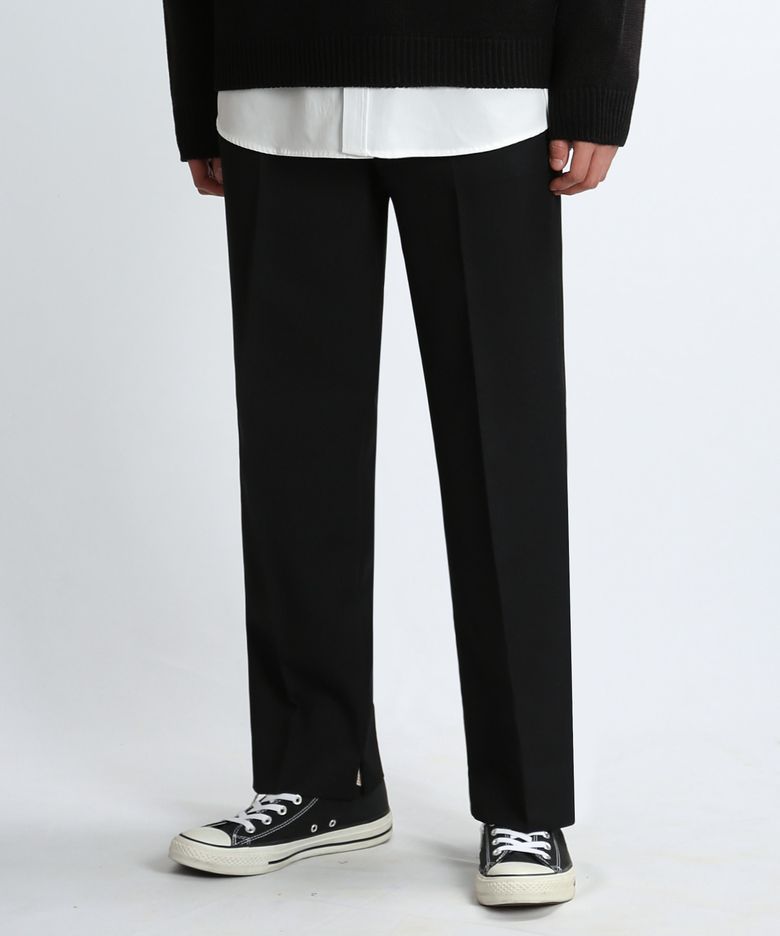 Side.Cut Wide Pants (Black)