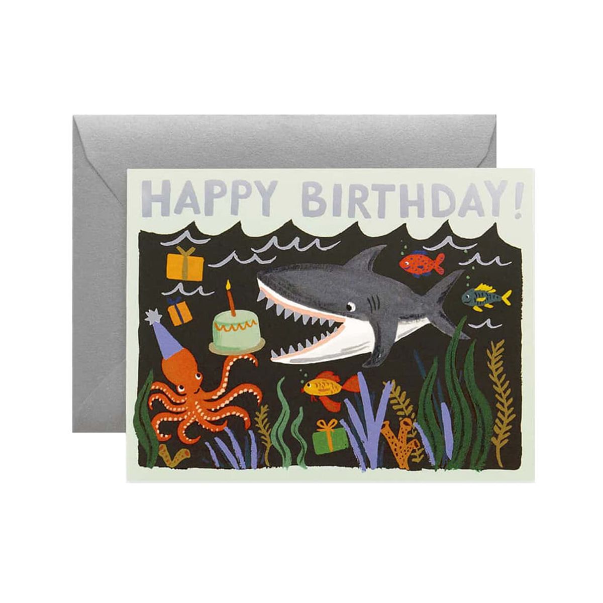라이플 페이퍼(RIFLE PAPER) Shark Birthday Card 생일 카드