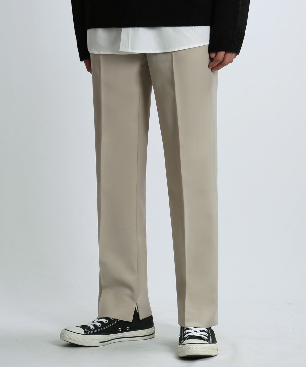 쟈니웨스트(JHONNY WEST) Side.Cut Wide Pants (Beige)