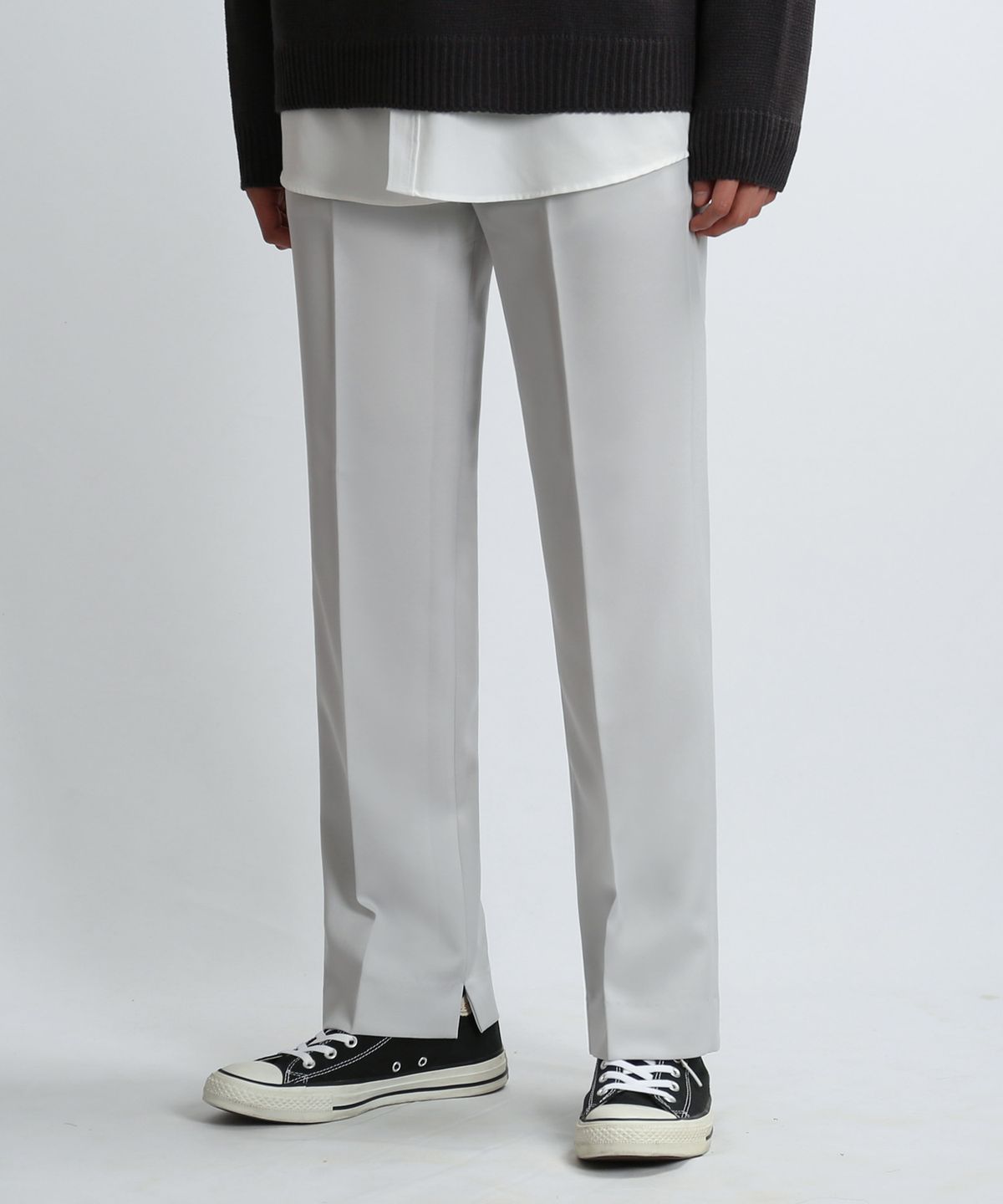 쟈니웨스트(JHONNY WEST) Side.Cut Wide Pants (Light.Gray)