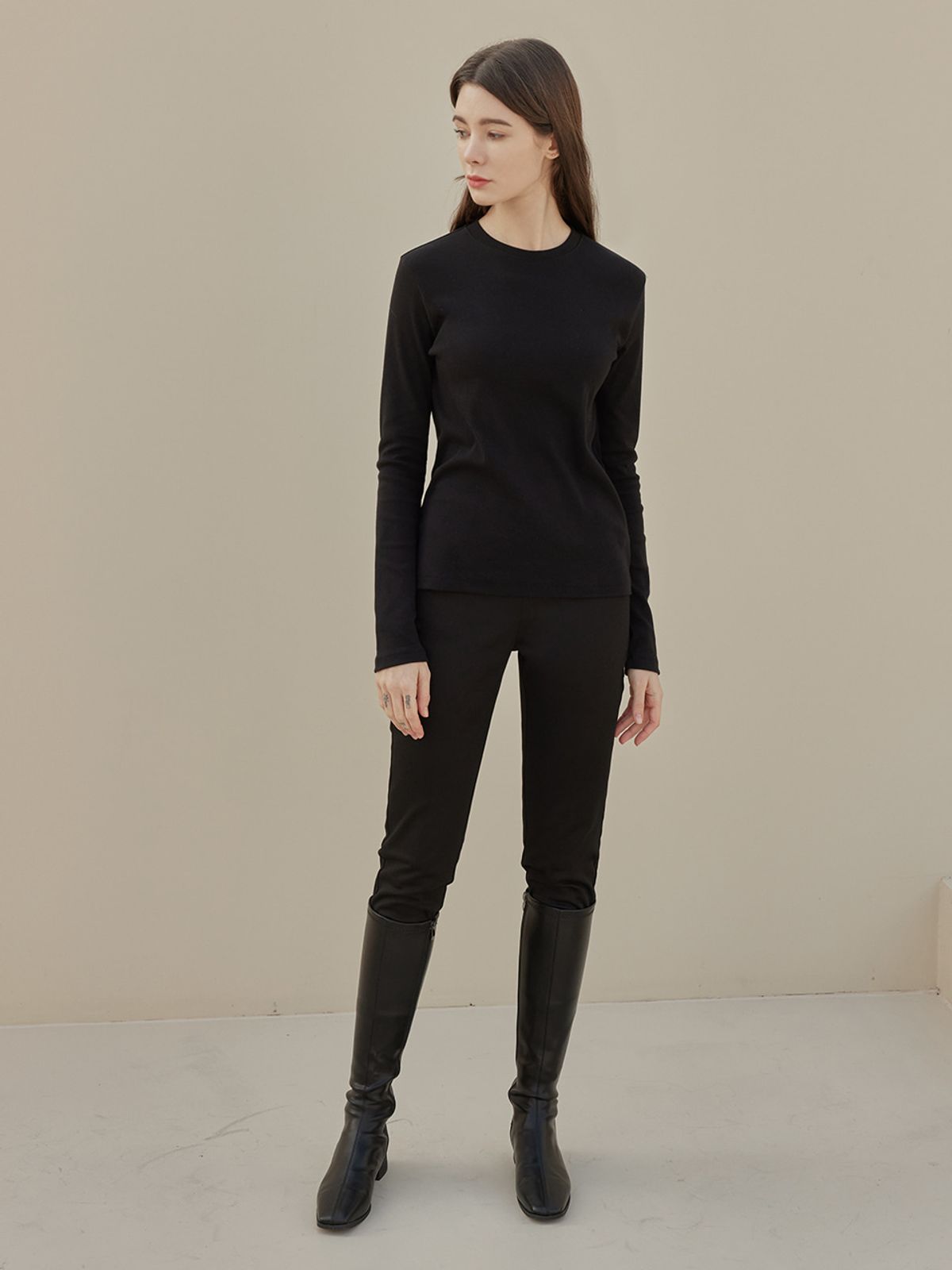 에이리프(A.RIFF) Es slim cut skinny pants_BLACK