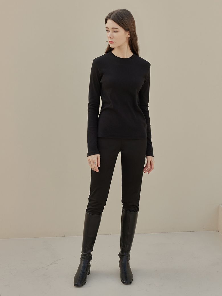 Es slim cut skinny pants_BLACK