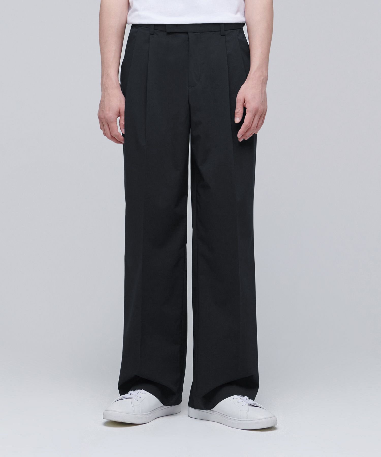 MUSINSA ILLIGO ワイドパンツ MUSINSA | ILLIGO IG pin tuck wide pants black