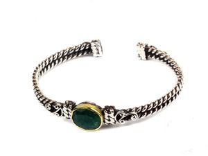 [Bs-305-1] 925 실버  비취원석 뱅글 팔찌