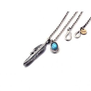 [Bs-338-1] 925실버 터키석 깃털 목걸이