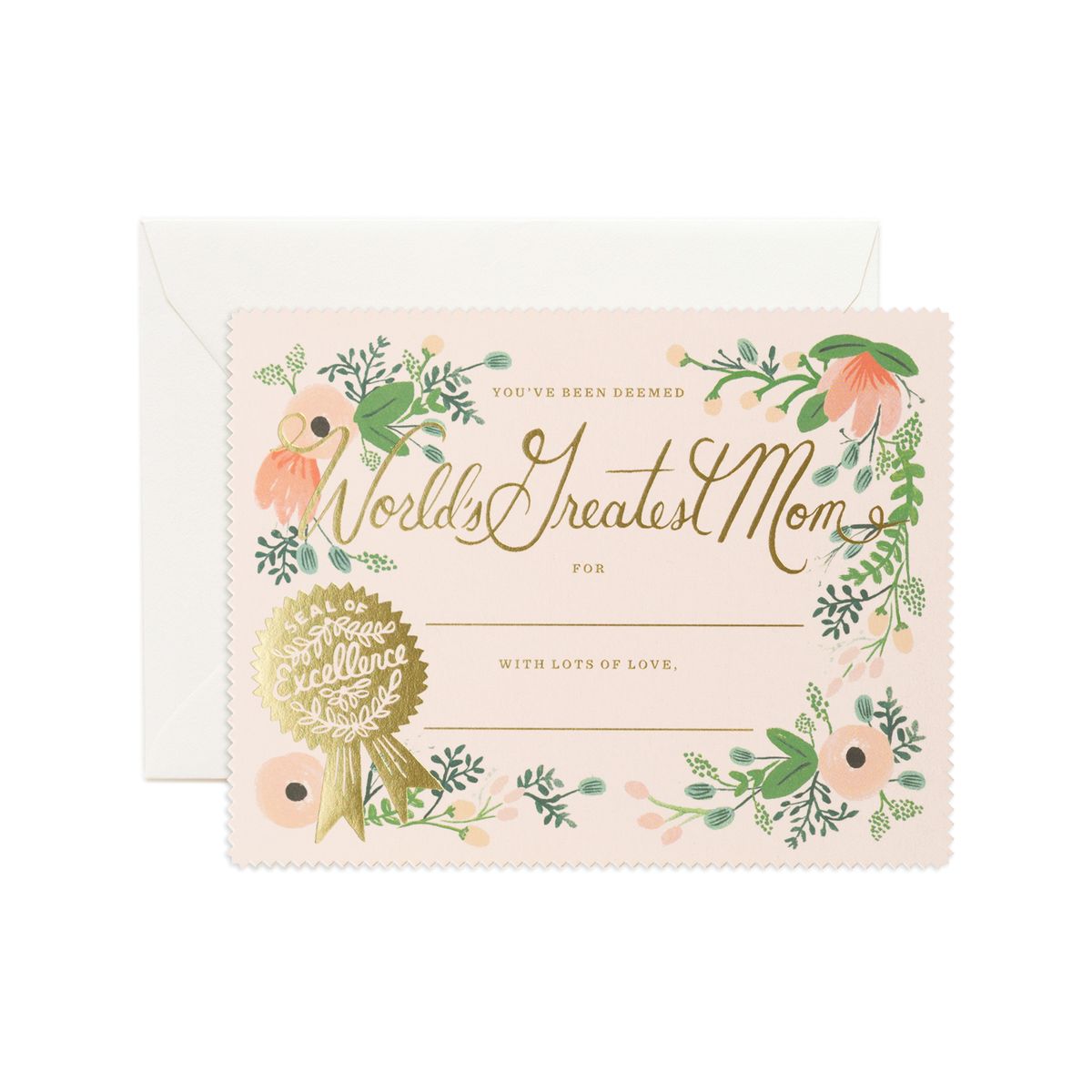 라이플 페이퍼(RIFLE PAPER) Greatest Mom Certificate Card 어버이날 카드