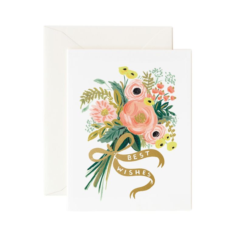 Best Wishes Bouquet Card 웨딩 카드