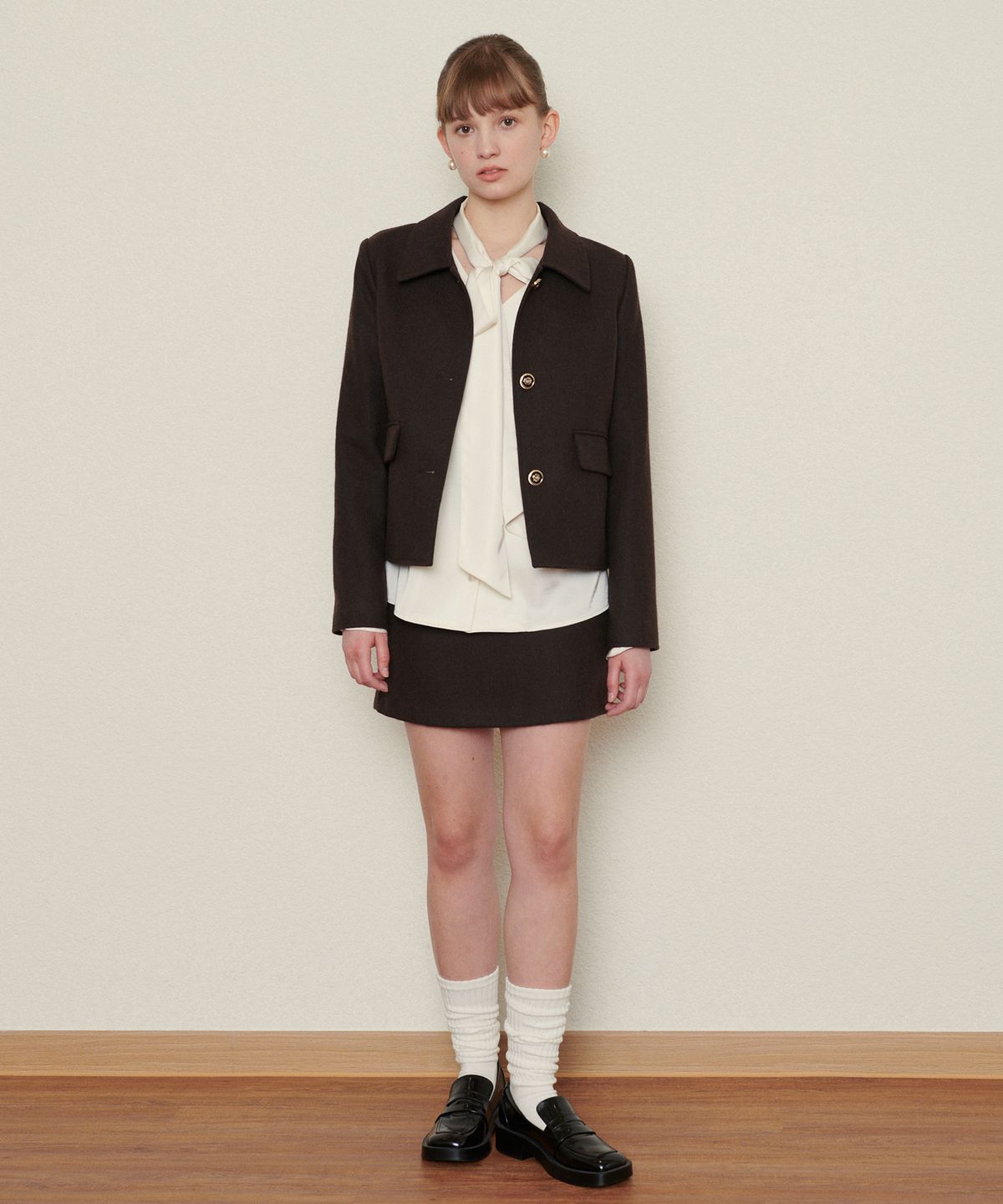 하케쉬(HACKESCH) Kaya Skirt_Dark Brown