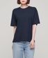 우먼즈 릴렉스 핏 크루 넥 티셔츠 [다크 네이비]