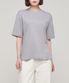 우먼즈 릴렉스 핏 크루 넥 티셔츠 [퍼플 그레이]