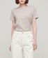 우먼즈 베이식 크루 넥 티셔츠 [머쉬룸]