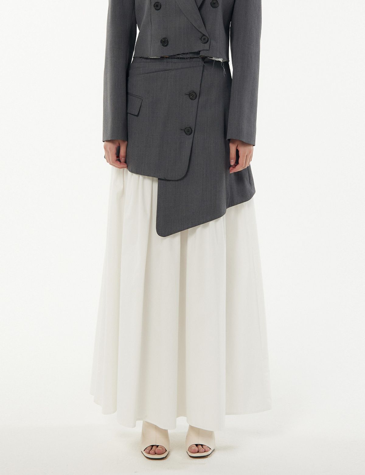 므아므(MMAM) Blazer crop layered skirt