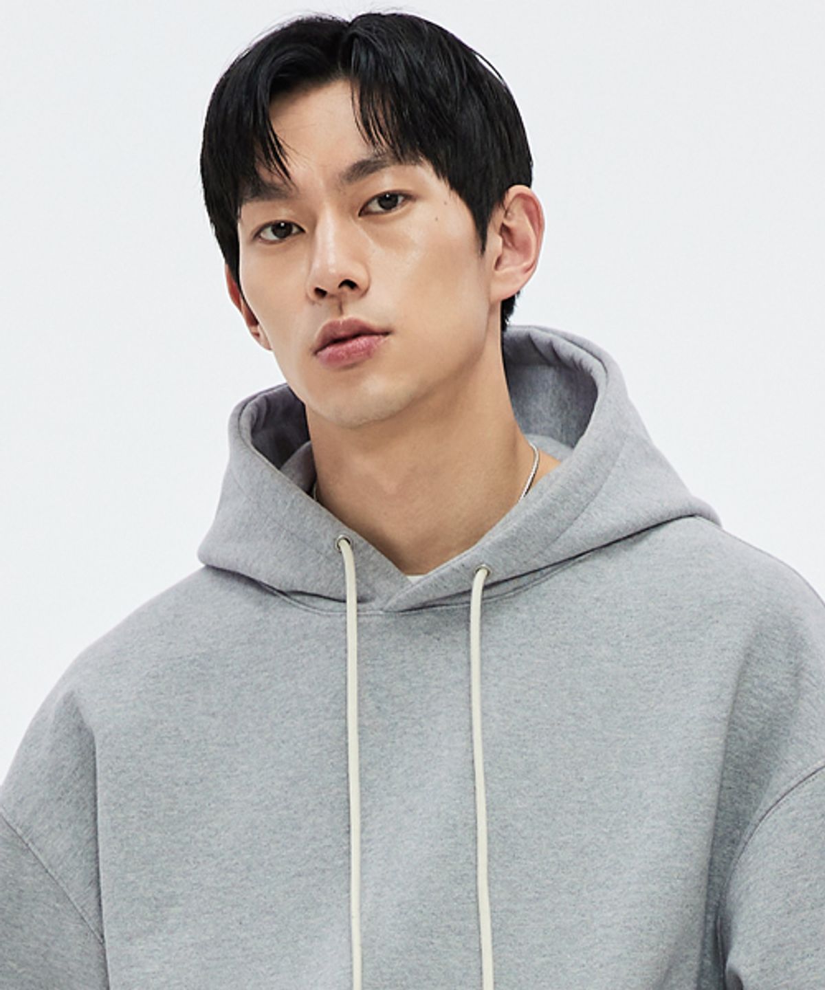 소버먼트(SOVERMENT) 950G 솔리드 후드-8% 멜란지 그레이-