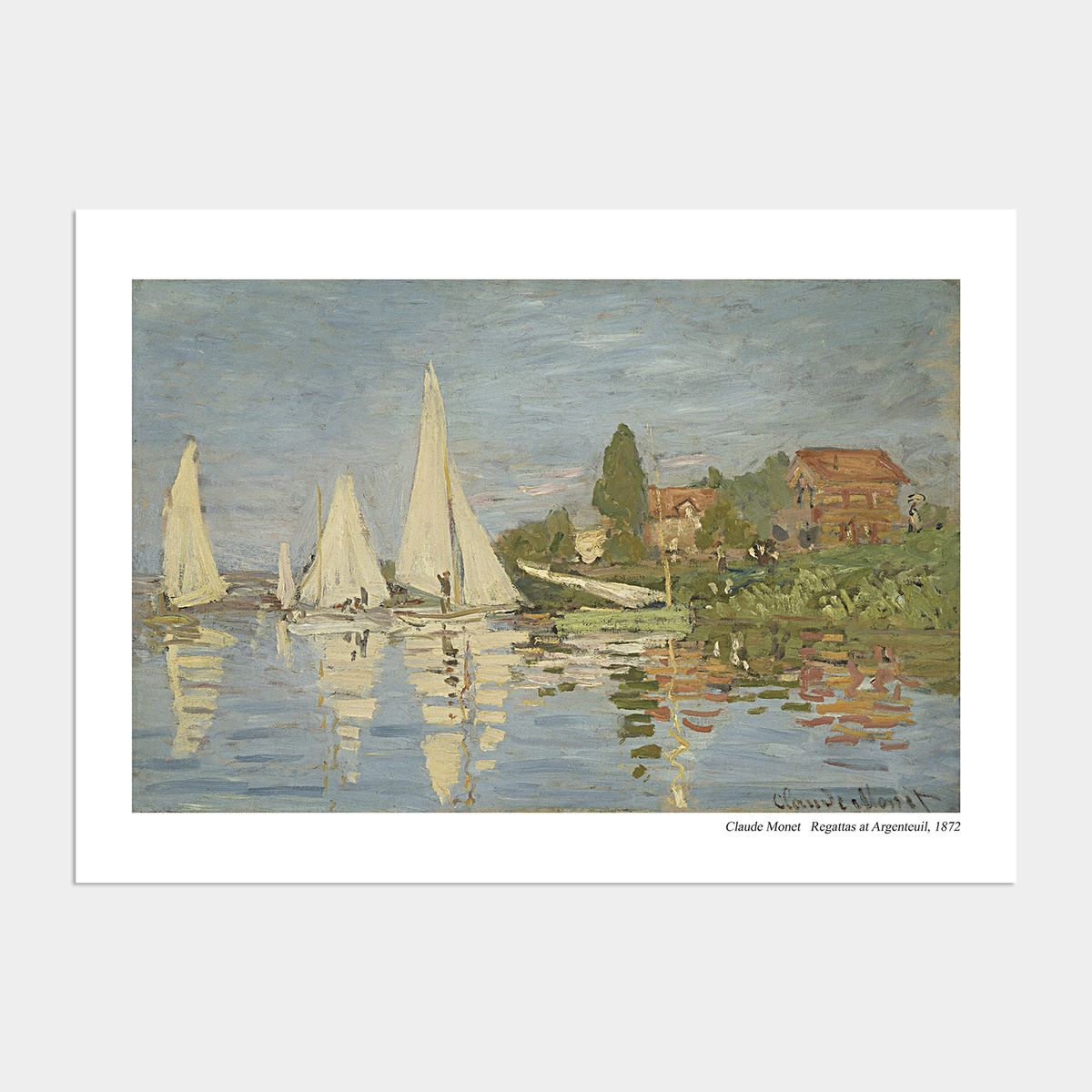 멜팅스튜디오(MELTING STUDIO) 클로드 모네 액자 인테리어 포스터 / 17번 아르장퇴유에서 보트레이스