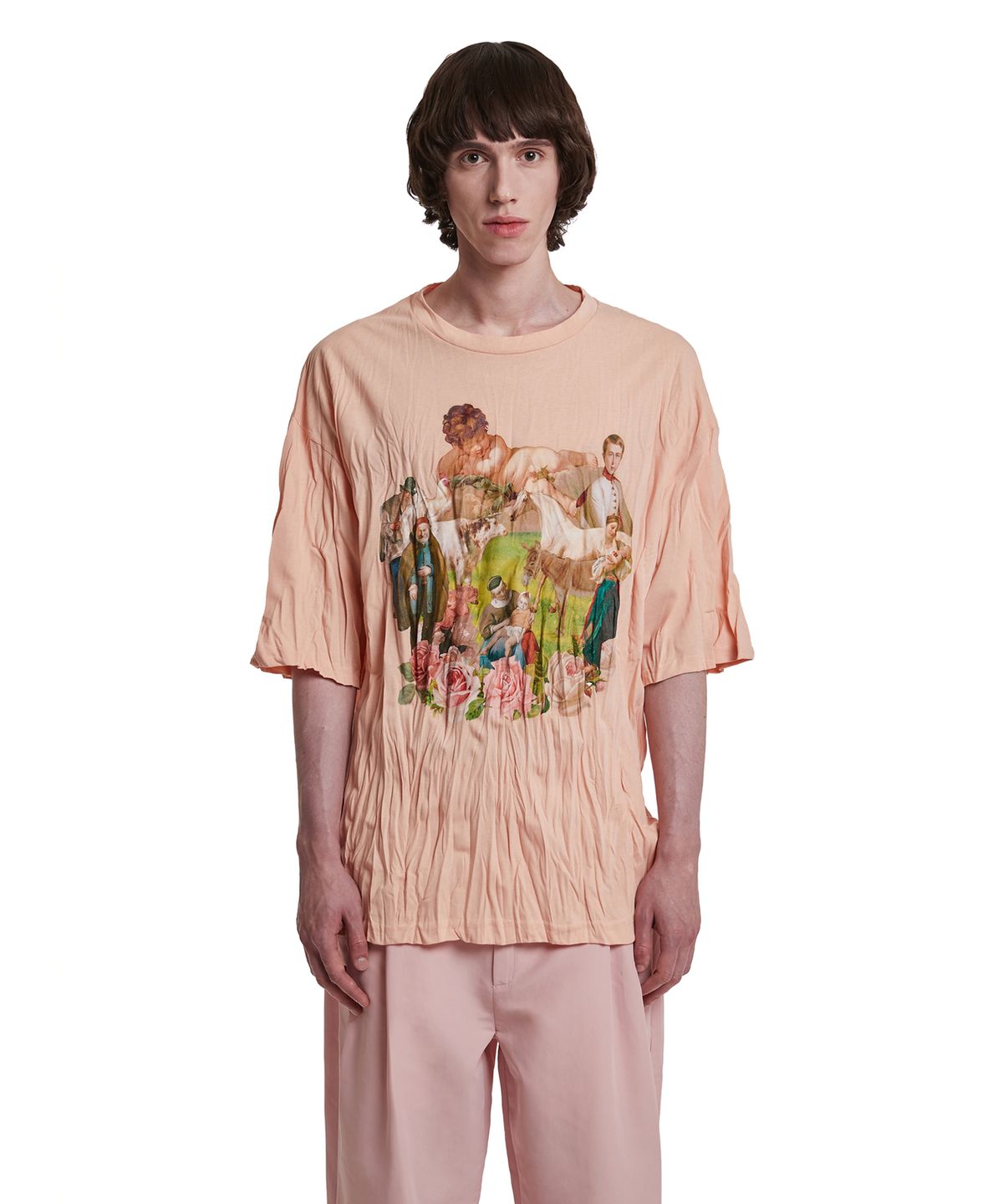트렁크프로젝트(TRUNK PROJECT) Crinkled T-shirt_Pink