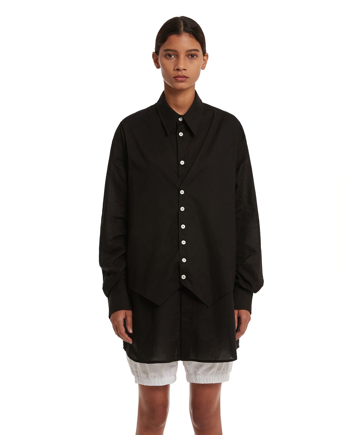 트렁크프로젝트(TRUNK PROJECT) Vest Layered Shirt_Black