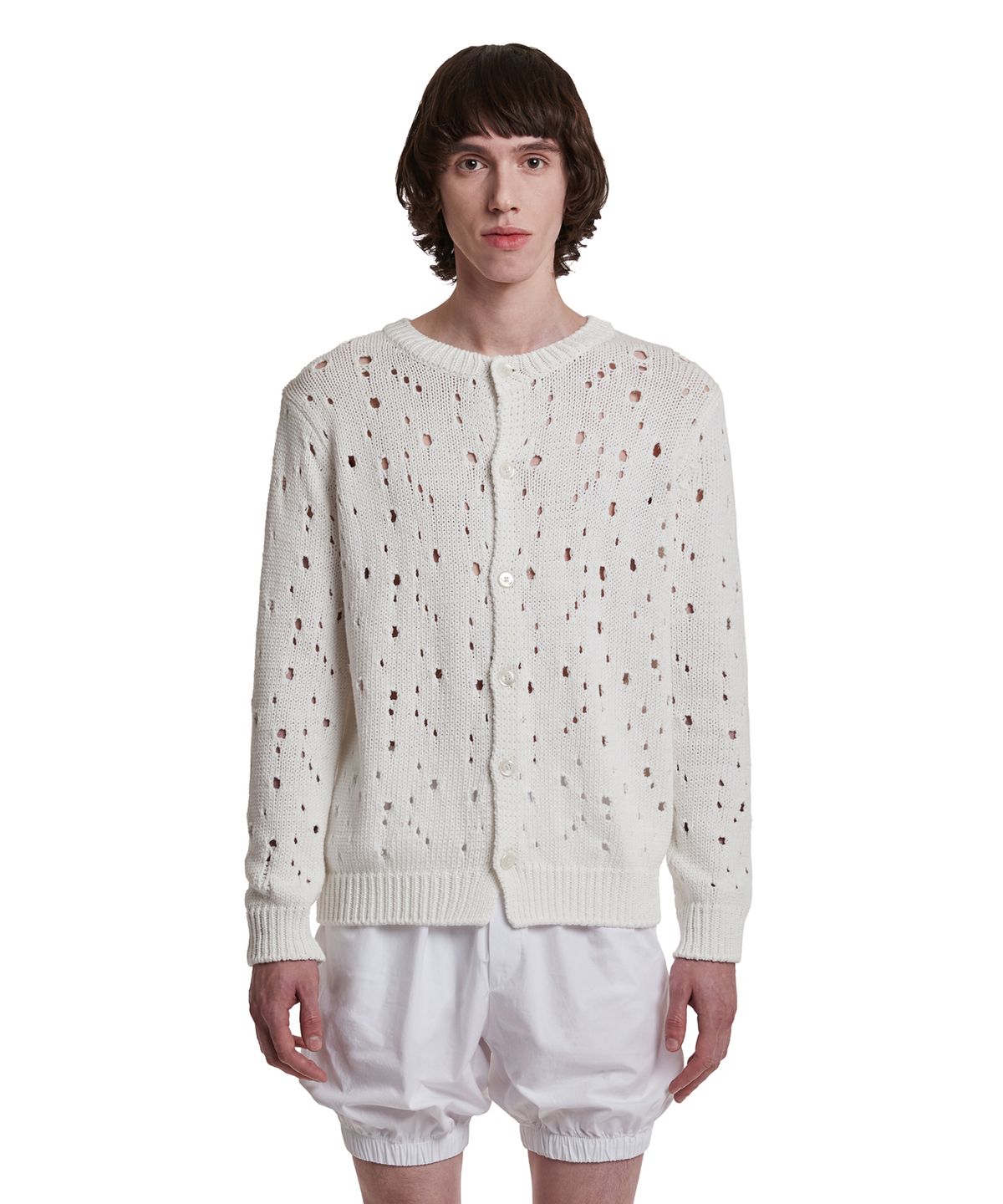 트렁크프로젝트(TRUNK PROJECT) Destroyed Cardigan_White