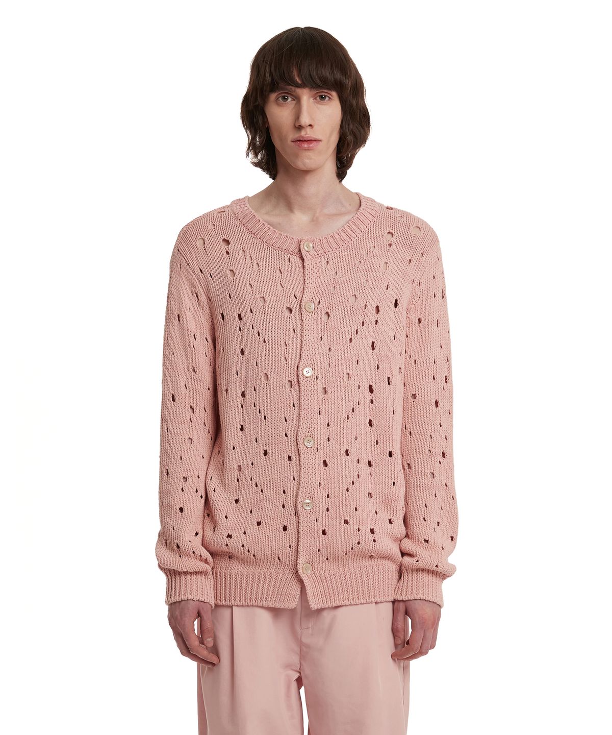 트렁크프로젝트(TRUNK PROJECT) Destroyed Cardigan_Pink