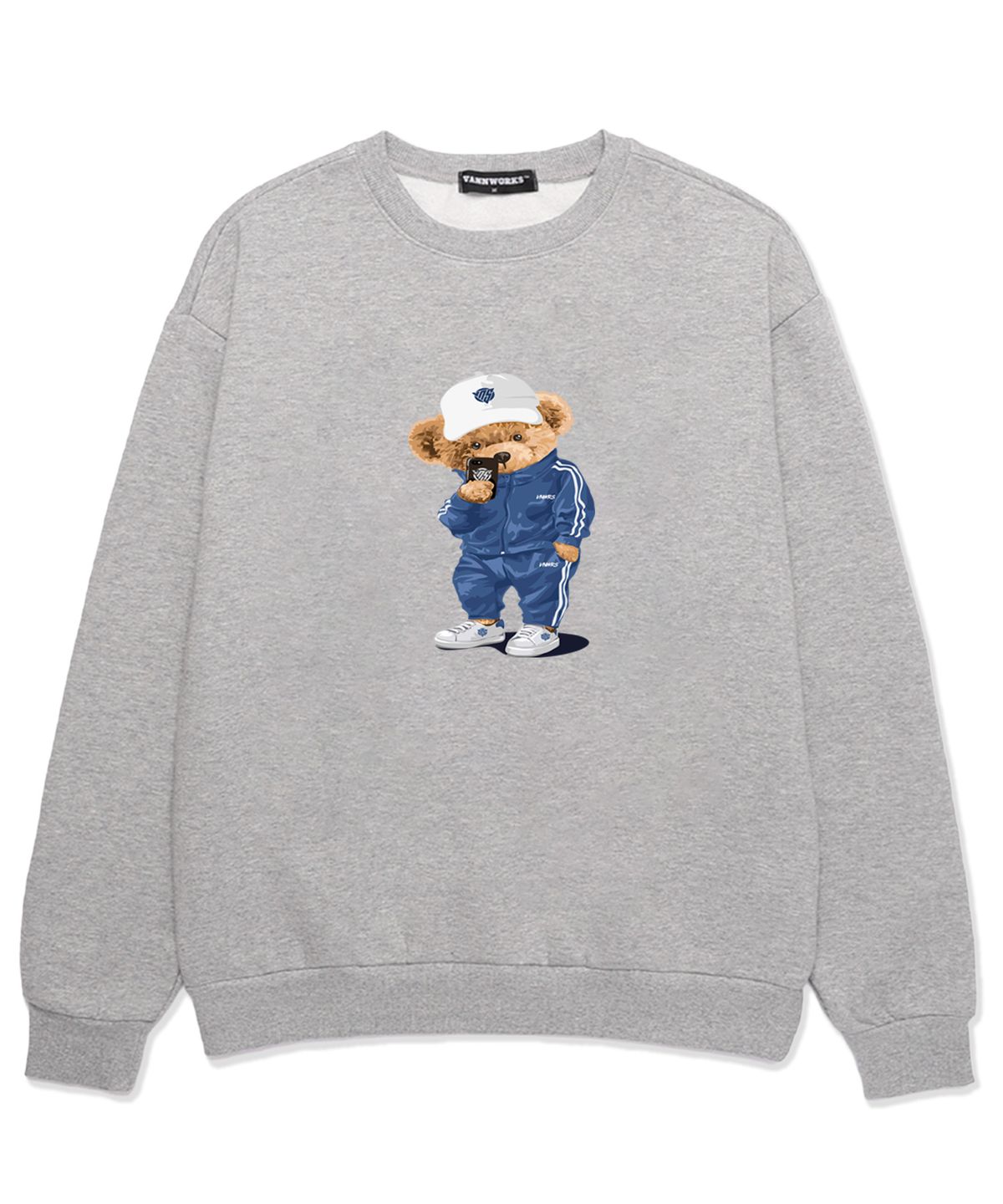 밴웍스(VANNWORKS) COMPORT BEAR 오버핏 맨투맨 (VNDTS105) 멜란지그레이