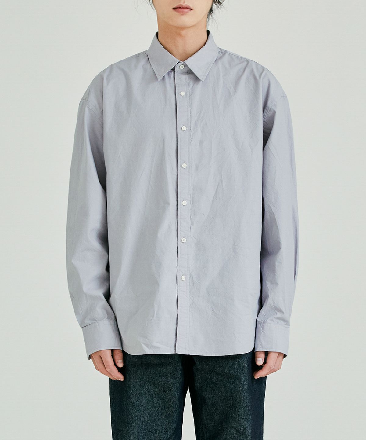 유니온블루(UNION BLUE) LAUNDRY SHIRT (LAVENDER GRAY)
