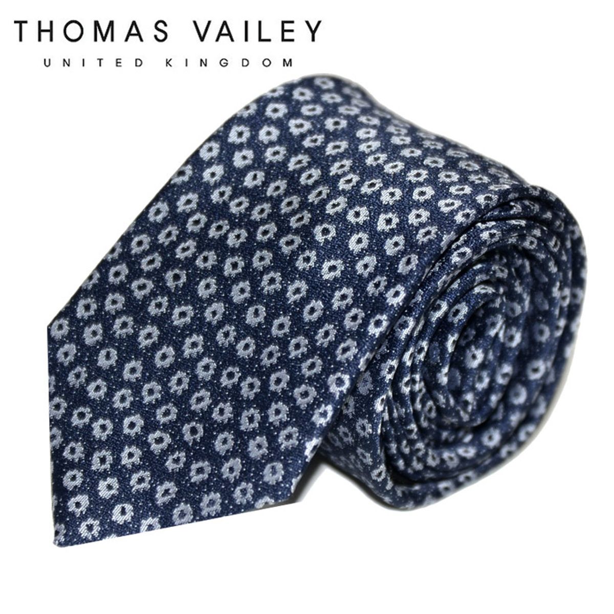 토마스 베일리(THOMAS VAILEY) 패션넥타이-라넌큘러스 네이비그레이 7cm